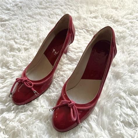 dior scarlet red ballet slippers.